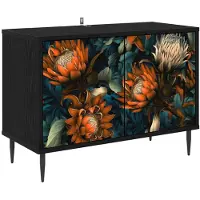 vidaXL TV-kast LOCHEM, 69 x 33 x 50,5 cm, zwart, eikenlook