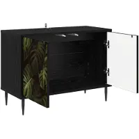 vidaXL Tv-meubel ELBURG 69 x 33 x 50,5 cm Zwart eiken Bewerkt hout