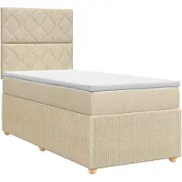 vidaXL Boxspringbed met matras met hoofdeinde Blauw 100 x 200 cm Stof