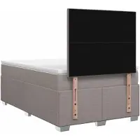 vidaXL Boxspringbed met matras, taupe, 120 x 190 cm, gestoffeerd