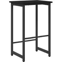 vidaXL Barkruk, zwart, eikenlook, 40 x 32 x 74 cm, houtvezel