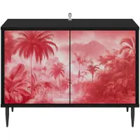 vidaXL Tv-meubel AACHEN 69 x 33 x 50,5 cm Zwart eiken Bewerkt hout
