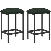 vidaXL Barkruk, 2 stuks, donkergroen, 40 x 32 x 74 cm, houtvezel