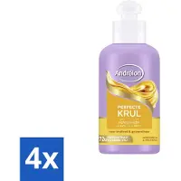 Andrélon 4 x – Leave-In Crème – Perfecte Krul – 200 ml - Krullen Verzorgen - Krullen Definiëren - Krullen Pluisvrij - Krullen Hyderaten - Kokosmelk Haar