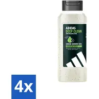 Adidas 4 x – Douchegel – Active Skin & Mind Deep Clean – 250 ml - Douchegel - Huid Reinigen - Exfoliëren - Vulkanische Steen - Huid Hyderatatie