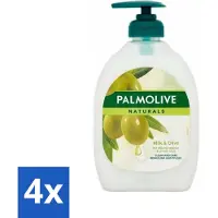 Palmolive 4 x - Milk & Olive - Handzeep Met Pomp - Verzorgend & Mild - 500 ml - Handzeep - Melk - Olijf - Natuurlijke Ingrediënten - Verzorgend