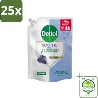 Dettol 25 x - Handzeep Navulling - Soothe - Lavendel & Vioolbloesem - 500 ml - Grootverpakking - Handzeep Navulling - Lavendel - Vioolbloesem - Antibacterieel - Hydraterend