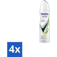 Rexona 4 x - Deodorant Spray - Aloe Vera Scent - Verzorgend & Fris - 150 ml - Deodorant - Antitranspirant - Vrouwen - Langdurige Frisheid - 72 Uur Bescherming