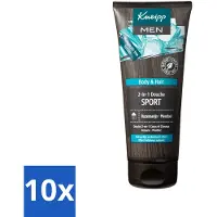 Kneipp 10 x - Sport Douche 2‑in‑1 - Men - 200 ml - Voordeelverpakking - 10 stuks