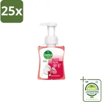Dettol 25 x - Foam Handzeep - Rozen & Kersenbloesem - Zacht Mouse - 250 ml - Grootverpakking - Antibacteriële Handzeep - Schuimende Handzeep - Rozen Geur - Kersenbloesem Geur - Zachte Handzeep