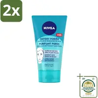 Nivea - Reinigingsscrub - Essentials Dagelijkse Scrub - Voor onzuivere huid - Met Melkzuur & Magnolia-extract - 150 ml - Voordeelverpakking - 2 stuks - Scrub - Puistjes