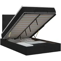 vidaXL Ottoman bed met matras met hoofdeinde Zwart 120 x 190 cm Stof