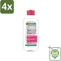 Garnier - SkinActive - Micellair Reinigingswater - Droge & Gevoelige Huid - Hydraterend & Reinigend - 400 ml - Voordeelverpakking - 4 stuks - Micellair water - Reinigingswater