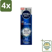 Nivea MEN - Anti-Age 2in1 Power - Hydraterende Crème Gezicht SPF 30 - 50 ml - Voordeelverpakking - 4 stuks - SPF 30 - Rimpels
