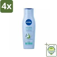 Nivea - Shampoo - Volumeverzorging - Versterkend - Gezonde Zorg - 250 ml - Voordeelverpakking - 4 stuks - Volume shampoo - Haarversterkend shampoo