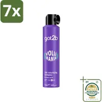 Got2b 7 x - Haarspray - Volumania - 300 ml - Grootverpakking - Haarspray - Volume - Body - Hold - Vegan Haarspray