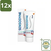 Sensodyne - Tandpasta - Gevoeligheid & Tandvlees - Extra Fresh - 75 ml - Voordeelverpakking - 12 stuks - Tandplak - Gevoelige tanden