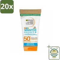 Garnier 20 x - Ambre Solaire - Zonnemelk - Kids - SPF 50+ - Reisformaat - 50 ml - Grootverpakking - Zonnemelk Voor Kinderen - SPF 50+ - Kinderhuid Bescherming - Gevoelige Huid - Zonbescherming