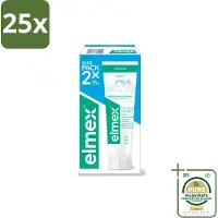 Elmex 25 x - Tandpasta - Sensitive Duopack - Gevoelige Tanden - 2 x 75 ml - Grootverpakking - Gevoelige Tanden - Aminfluoride - Tandpasta - Tandgevoel - Tandbederf