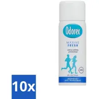 Odorex 10 x - Deodorant Spray - Mini Marine Fresh - Fris & Compact - 50 ml - Deodorant Spray - Marine Fresh - Anti-Geur - Anti-Zweet - Compact Deodorant