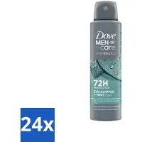Dove 24 x Men+Care Deodorant Spray - Eucalyptus & Mint - 150 ml - Deodorant Spray - Anti-transpirant - Eucalyptus - Munt - 72 Uur Bescherming
