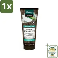 Kneipp 1 x - Shampoo & Douche - Men - Fresh & Sensitive - Voor gevoelige en droge huid - 200 ml- Douchegel Mannen - Gevoelige Huid - 3-in-1 Douchegel - Gezicht Verzorging - Haar Verzorging