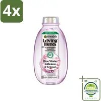 Garnier - Loving Blends - Shampoo - Rice Water Infusion - Glans & Zachtheid - Lang Haar - 300 ml - Voordeelverpakking - 4 stuks - Glans shampoo - Rice Water Infusion