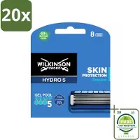 Wilkinson Sword 20 x - Navulmesjes - Hydro 5 Skin Protection - Beschermend - 8 mesjes - Grootverpakking - Scheermesjes - Hydro 5 - Huidbescherming - Scheermes - Scheerapparaat