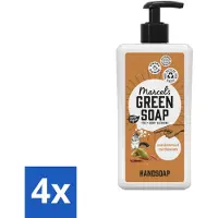 Marcel's Green Soap 4 x - Handzeep - Sandelhout & Kardemom - Voor dagelijks gebruik - 500 ml - Handzeep - Sandelhout - Kardemom - Natuurlijke Zeep - Biologische Zeep