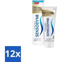 Sensodyne 12 x - Tandpasta - MultiCare - Complete Tandverzorging - 75 ml - Tandpasta Gevoelige Tanden - Tandplak Verwijderen - Tandglazuur Versterken - Gevoeligheid Tanden - Mondverzorging