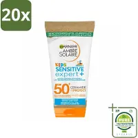Garnier 20 x - Ambre Solaire - Zonnemelk - Kids - SPF 50+ - Reisformaat - 50 ml - Grootverpakking - Zonnemelk - Kinderzonnemelk - Zonnebescherming - SPF 50+ - Gevoelige Huid