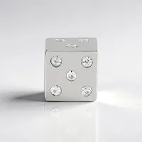 Cavill - Zilveren hanger 925 Sterling Zilver - 14 Tanzania Zirkonia 0.298 ct - Modern kubus design - Fijne dames sieraden