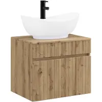 vidaXL Badkamermeubel Set Artisanaal eiken Bewerkt hout