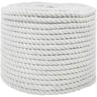 vidaXL Katoenen Touw 12 mm 50 m Wit 100% katoen
