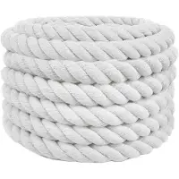 vidaXL Katoenen Touw 60 mm 5 m Wit 100% katoen