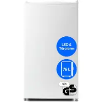 Medion Koelkast 76 L, vrijstaand - MD370009 - Wit | 3 legplateaus, hoogte 84,5 cm, omkeerbare deur, 2 deurvakken, verstelbare voeten