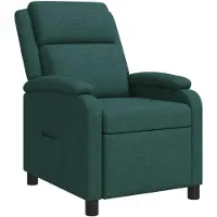 vidaXL Recliner Donkergroen Stof
