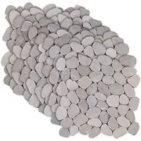 vidaXL Kiezeltegels Taupe 30 x 30 cm Rivier Kiezel