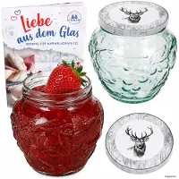 MamboCat 2-delige set jamfles 580ml FRUTTA VASO met fruit-relief + TO82 deksel Alois Hirsch