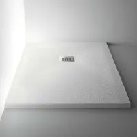 Nemo Spring Trendy douchebak 1400 x 900 x 30 mm Pietrablu wit antislip antibacterieel bestand tegen UVstralen met afvoer en afdekplaat in wit