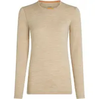 Icebreaker - Dames thermokleding - W Merino 200 Oasis LS Crewe Bay Heather voor Dames van Wol - Maat M - Beige