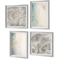 Coloray 4-Delige Schilderij Set - Fijne aquarelkartonnen - 40 x 40 cm en 40 x 60 cm - Muurdecoratie - Decoratieve Schilderijen - Wohnzimmer