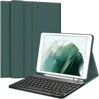 Tyr Ipad Hoes met Toetsenbord - Toetsenbordhoes voor Ipad - Toetsenbordhoes met Penhouder - Donkergroen - 30cm x 21cm x 4cm