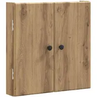 vidaXL Dartbord Kabinet BREDA Artisanaal eiken 52,5 x 10,5 x 53,5 cm