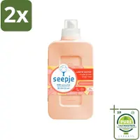 Seepje - Wasverzachter - Verzorgt en Verfrist - Sandelhout en Perzik - 30 Wasbeurten - 750 ml - Voordeelverpakking - 2 stuks - Wasverzachter - Wasmiddel