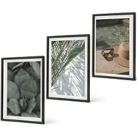 Coloray 3-Delige Schilderij Set - Tropische Planten En Zomerse Decoraties - 40 x 60 cm - Wanddecoratie - Schilderijen Set - Interieur - Stijlvolle Muurdecoratie