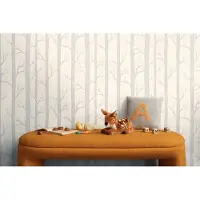 Living Walls BOMEN BEHANG | Speels - Crème Grijs Beige - Kids Studio