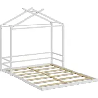VitaliSpa vloerbed Roofy, Wit, 140x200