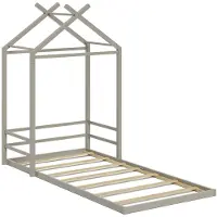 VitaliSpa vloerbed Roofy, Grijs, 90x200