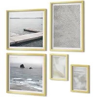 Coloray 5-Delige Schilderij Set - Abstractie in design Moderne schilderkunst Texturen - 50 x 50 cm, 20 x 30 cm en 40 x 60 cm - Wanddecoratie - Woonkamer Decoratie - Decoratieve Schilderijen